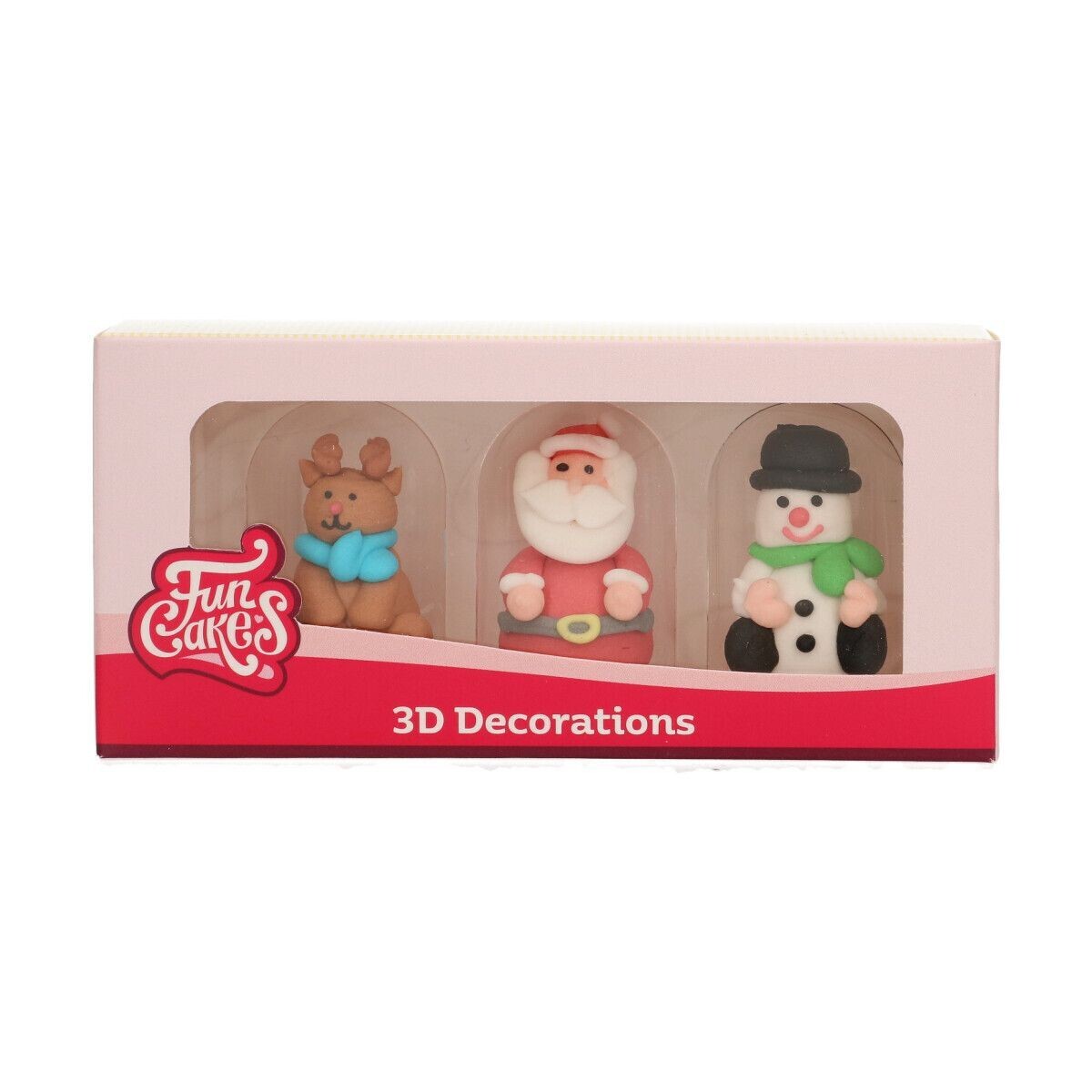 SALES!!!FunCakes Sugar Decorations 3D Christmas Figures Set of 3- Χριστουγεννιάτικα Ζαχαρωτά 3D - ΑΓΙΟΣ ΒΑΣΙΛΗΣ, ΡΟΥΝΤΟΛΦ, ΧΙΟΝΑΝΘΡΩΠΟΣ-ΑΝΑΛΩΣΗ ΚΑΤΑ ΠΡΟΤΙΜΗΣΗ 5/25