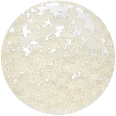 FunCakes Sprinkles -SNOWFLAKES -WHITE -Μείγμα Ζαχαρωτών Λευκές Χιονονιφάδες 50γρ