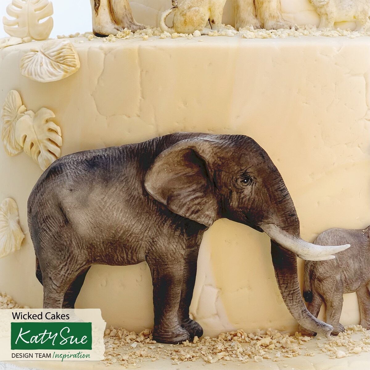 Katy Sue Silicone Mould -ELEPHANT FAMILY - Καλούπι Σιλικόνης Οικογένεια Ελεφάντων