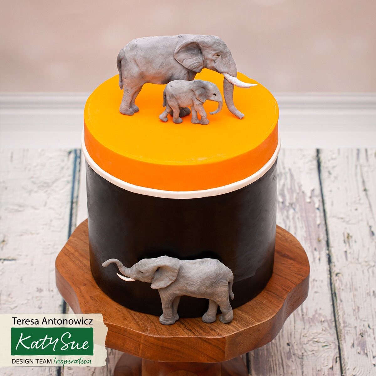 Katy Sue Silicone Mould -ELEPHANT FAMILY - Καλούπι Σιλικόνης Οικογένεια Ελεφάντων