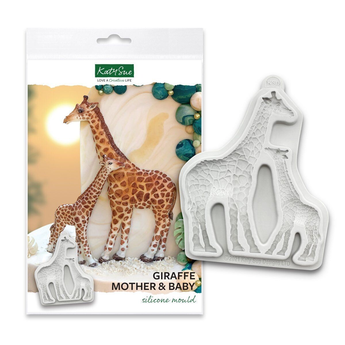Katy Sue Silicone Mould -GIRAFFE FAMILY - Καλούπι Σιλικόνης Οικογένεια Καμηλοπαρδάλεων