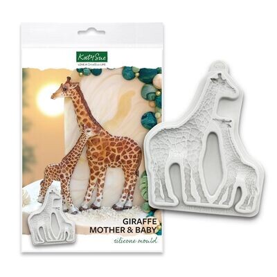 Katy Sue Silicone Mould -GIRAFFE FAMILY - Καλούπι Σιλικόνης Οικογένεια Καμηλοπαρδάλεων