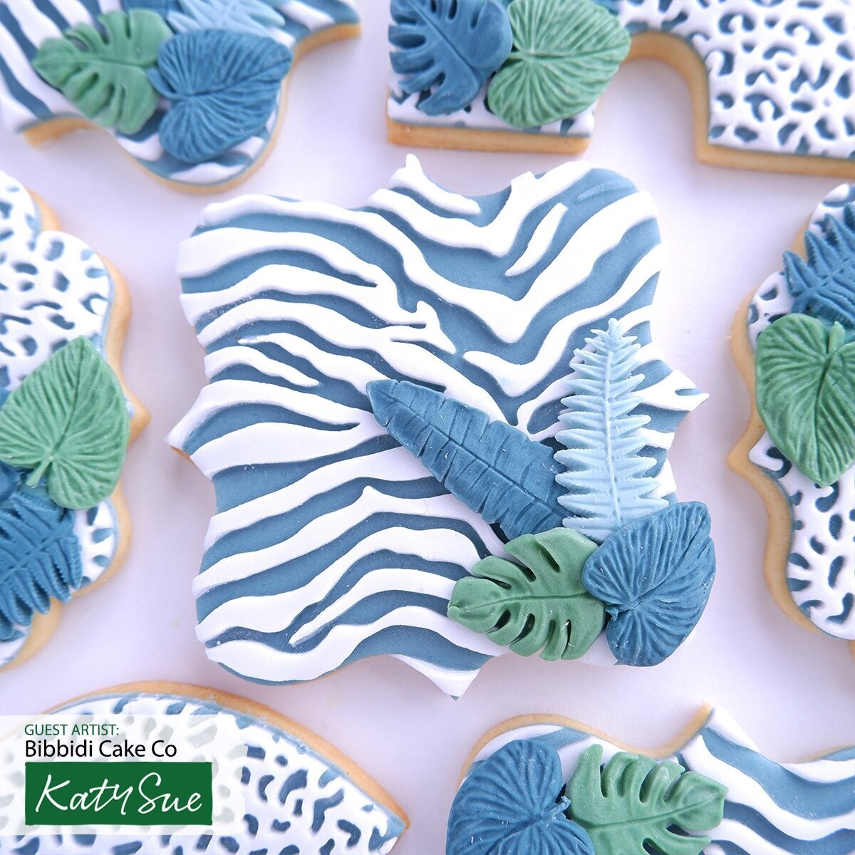 Katy Sue Silicone Mould -MINI JUNGLE LEAVES - Καλούπι Σιλικόνης Μικρά Φύλλα Δέντρων της Ζούγκλας