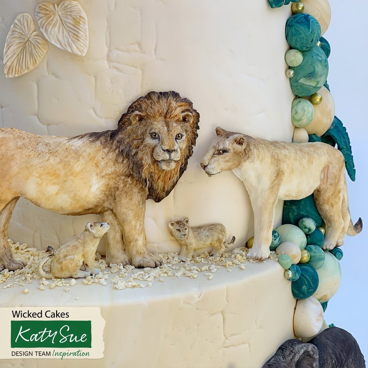 Katy Sue Silicone Mould -LION FAMILY - Καλούπι Σιλικόνης Οικογένεια Λιονταριών