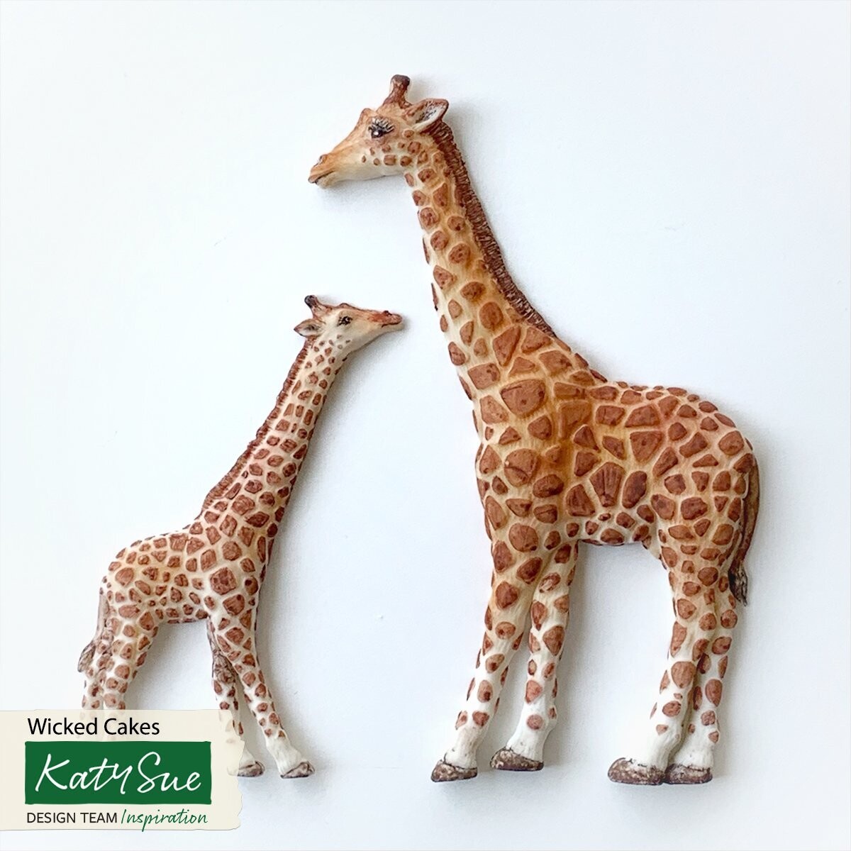 Katy Sue Silicone Mould -GIRAFFE FAMILY - Καλούπι Σιλικόνης Οικογένεια Καμηλοπαρδάλεων