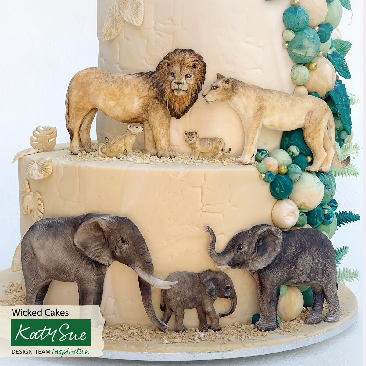 Katy Sue Silicone Mould -LION FAMILY - Καλούπι Σιλικόνης Οικογένεια Λιονταριών