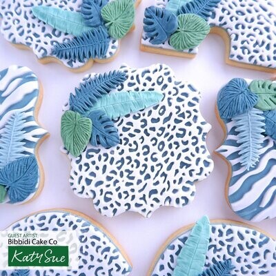 Katy Sue Silicone Mould -MINI JUNGLE LEAVES - Καλούπι Σιλικόνης Μικρά Φύλλα Δέντρων της Ζούγκλας