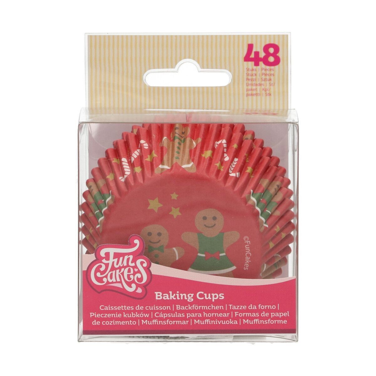 SALE!!! FunCakes Cupcake Cases -CHRISTMAS -GINGERBREAD PEOPLE -Θήκες Ψησίματος 48 τεμ