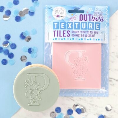 Sweet Stamp -Texture Tile -Monogram Floral -&#39;P&#39; - Σφραγίδα Μονόγραμμα με λουλούδια &#39;P&#39;