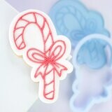 SALE!!! Sweet Stamp -OUTboss Stamp &#39;n Cut -CANDY CANE - Κουπ Πατ και Σφραγίδα Γλειφιτζούρι