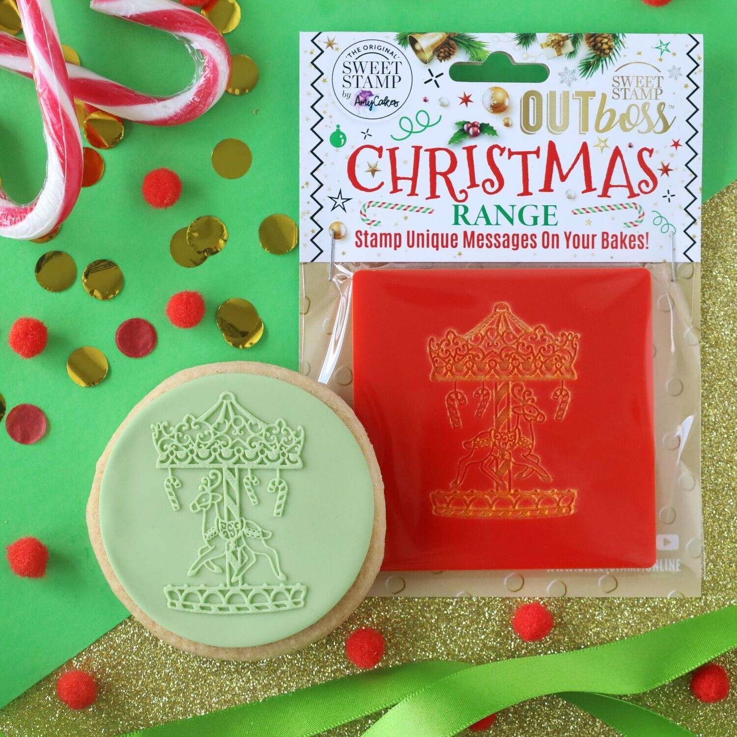 Sweet Stamp -OUTboss Christmas -CHRISTMAS CAROUSEL - Χριστουγεννιάτικη Σφραγίδα Καρουζέλ