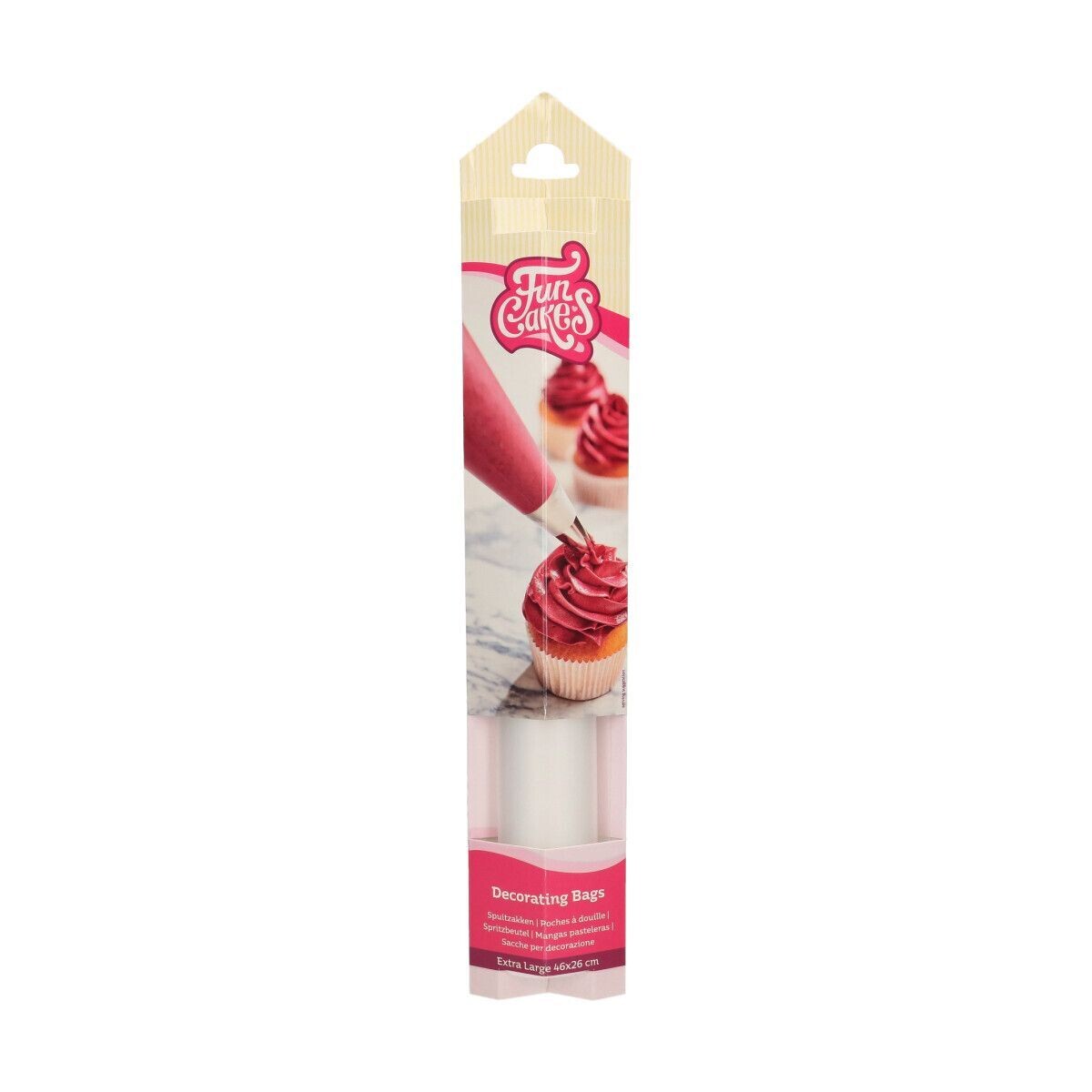 FunCakes Decorating bags -EXTRA LARGE  46εκ -Σακούλες Ζαχαροπλαστικής/Κορνέ Μιας Χρήσης 10 τεμ