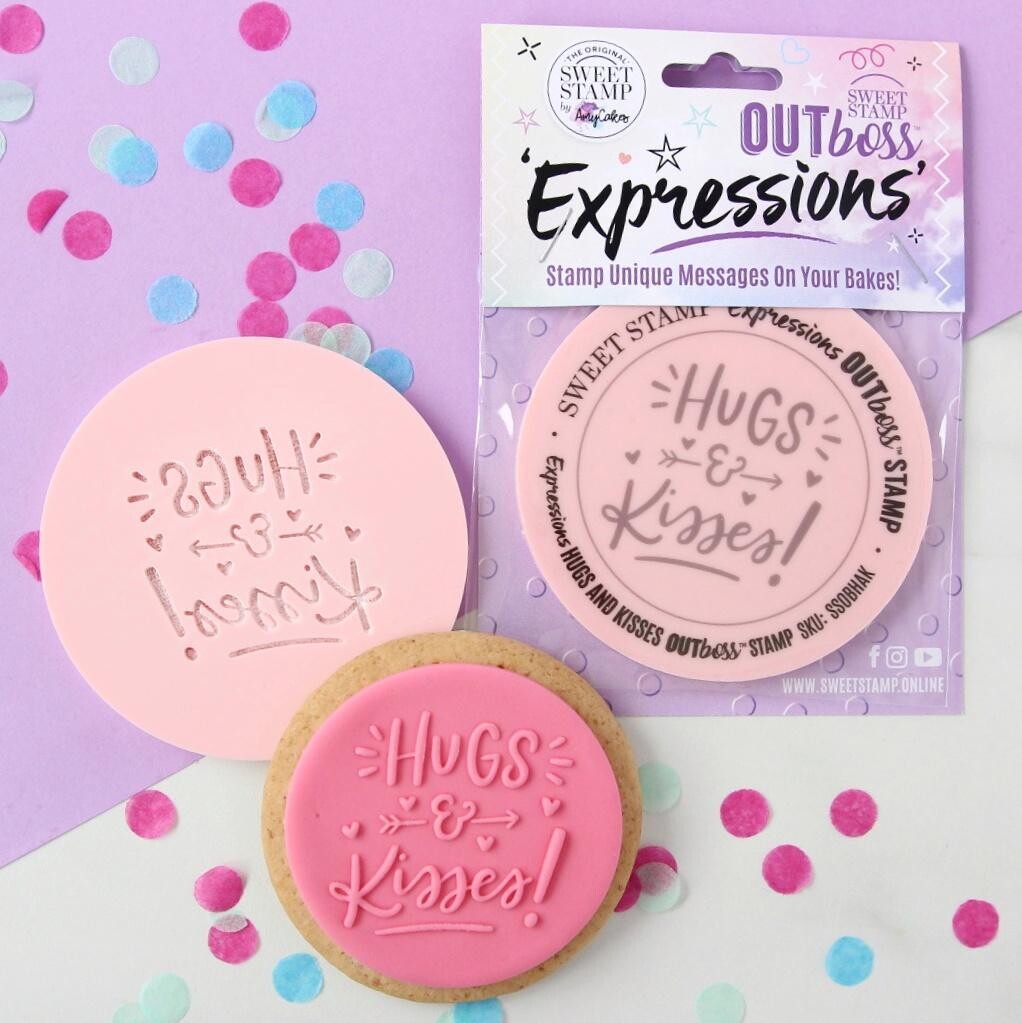 SALE!!! Sweet Stamp -OUTboss Expressions -HUGS &amp; KISSES - Σφραγίδα