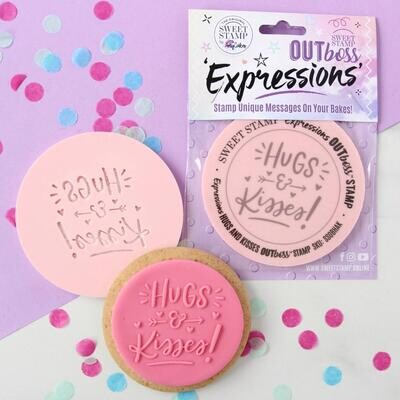 Sweet Stamp -OUTboss Expressions -HUGS & KISSES - Σφραγίδα