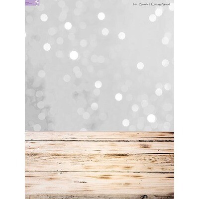 SweetDrops by Cakes By Samantha -Φόντο Φωτογραφίας -2 σε 1 Bokeh &amp; Cottage Wood 90x120εκ
