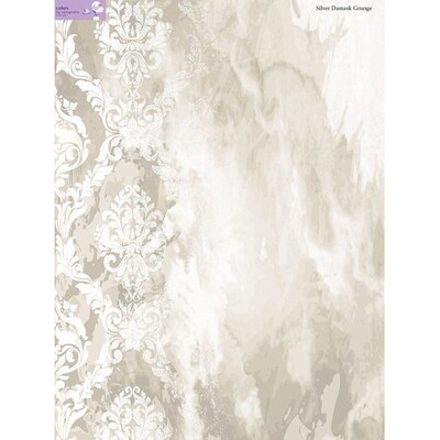 SweetDrops by Cakes By Samantha -Φόντο Φωτογραφίας -Silver Damask Grunge 90x120εκ