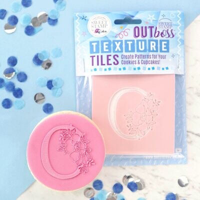 Sweet Stamp -Texture Tile -Monogram Floral -&#39;O&#39; - Σφραγίδα Μονόγραμμα με λουλούδια &#39;O&#39;