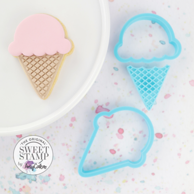 Sweet Stamp Cutter & Embosser -ICE CREAM - Κουπ Πατ και Σφραγίδα Παγωτό