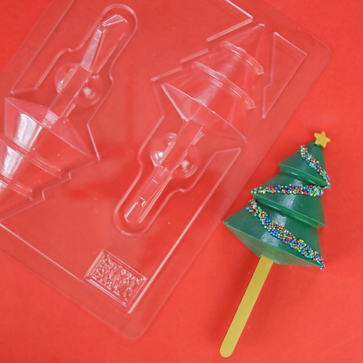 Sweet Stamp Popsicle Mould -CHRISTMAS TREE - Πλαστικό Καλούπι Κατασκευής Popsicle Χριστουγεννιάτικα Δέντρα