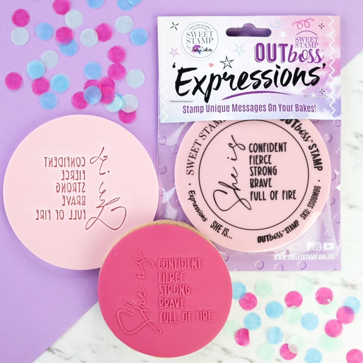 Sweet Stamp -OUTboss Expressions -SHE IS... -Σφραγίδα