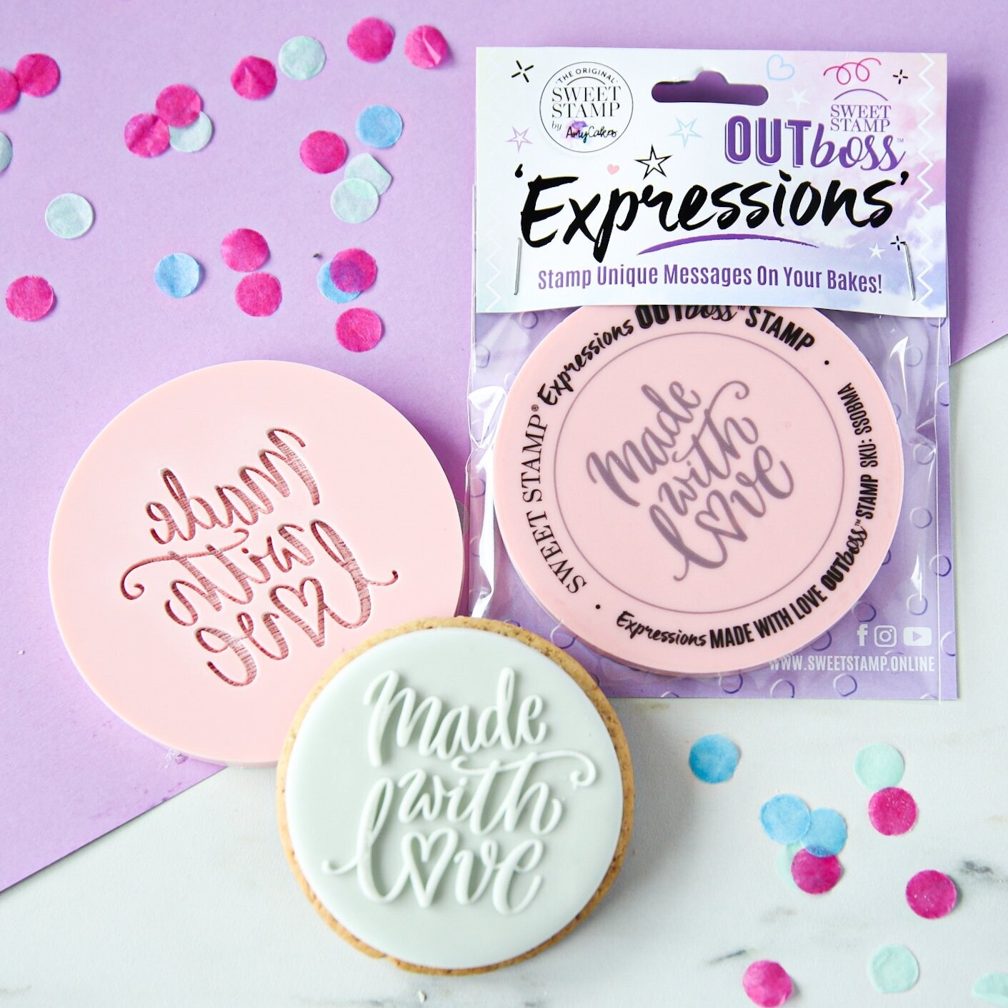 Sweet Stamp -OUTboss Expressions -MADE WITH LOVE - Σφραγίδα