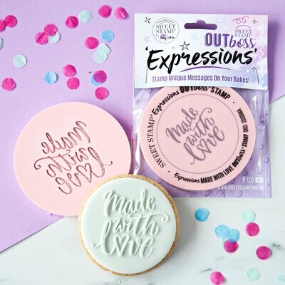 Sweet Stamp -OUTboss Expressions -MADE WITH LOVE - Σφραγίδα