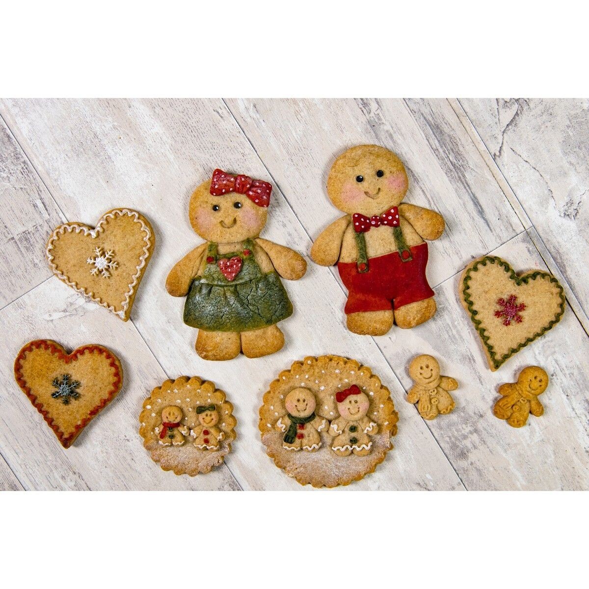 SALE!!! Karen Davies GINGERBREAD PEOPLE - Καλούπι Σιλικόνης Μπισκοτάνθρωποι
