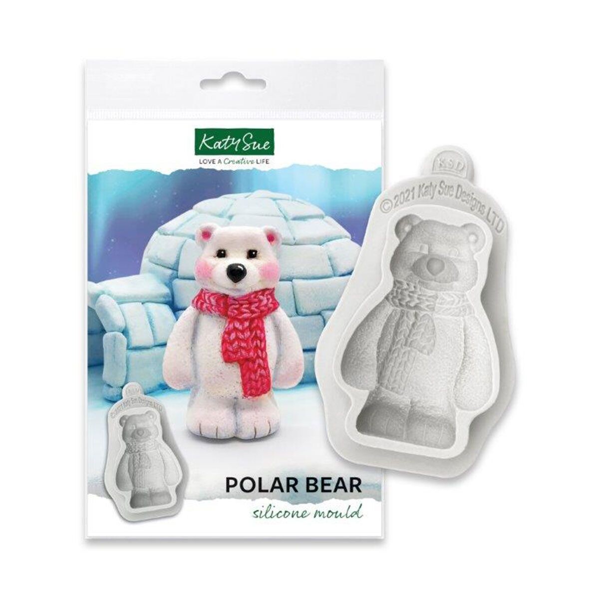 Katy Sue Silicone Mould -POLAR BEAR - Καλούπι Σιλικόνης Πολική Αρκούδα