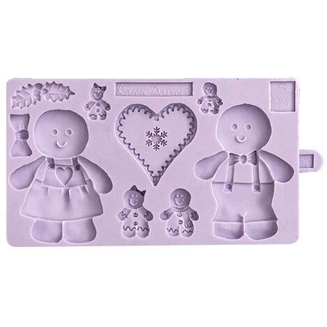 SALE!!! Karen Davies GINGERBREAD PEOPLE - Καλούπι Σιλικόνης Μπισκοτάνθρωποι