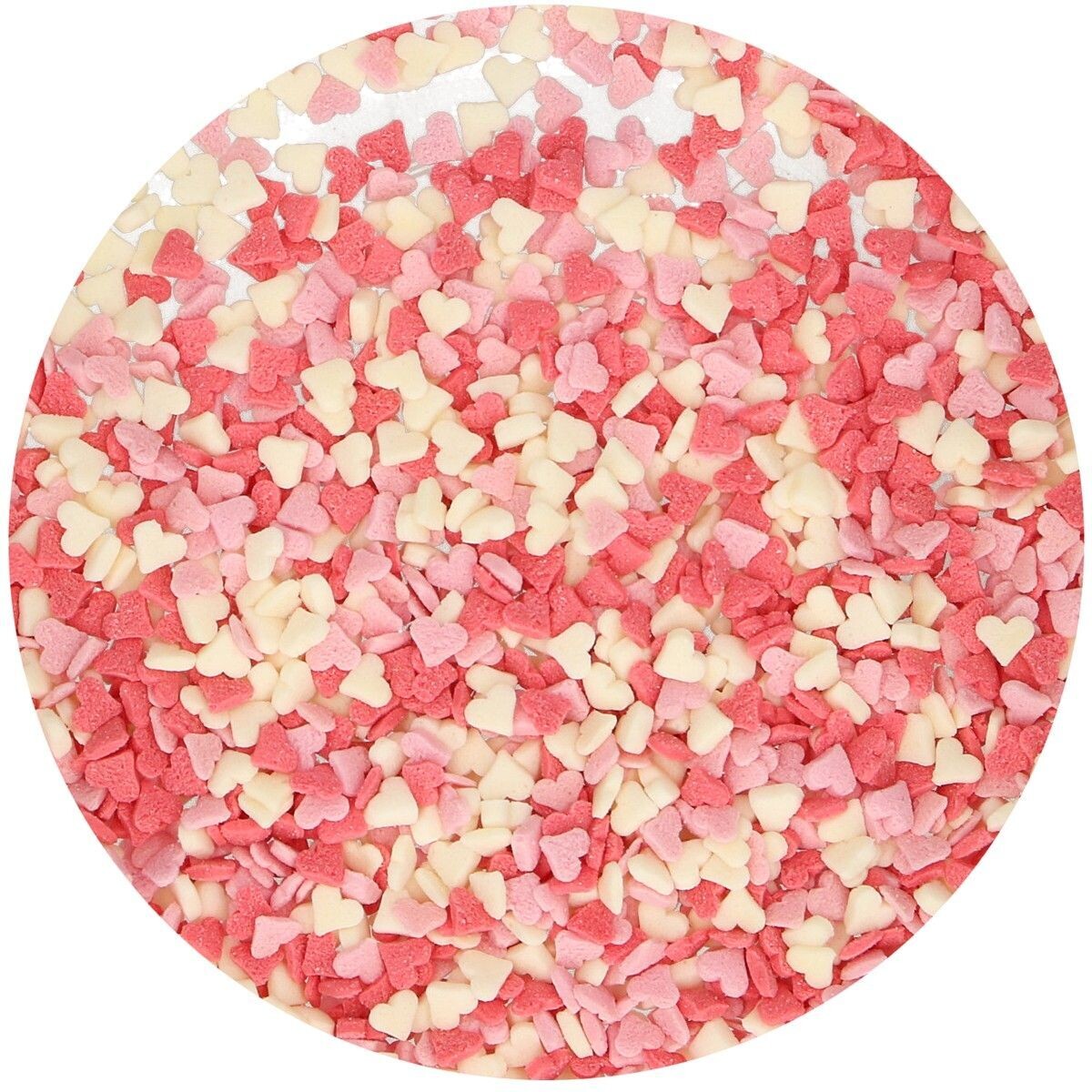 FunCakes Sprinkles -HEARTS -MINI PINK, RED &amp; WHITE -Μείγμα Ζαχαρωτών Μίνι Ροζ, Κόκκινες &amp; Λευκές Καρδούλες 60γρ