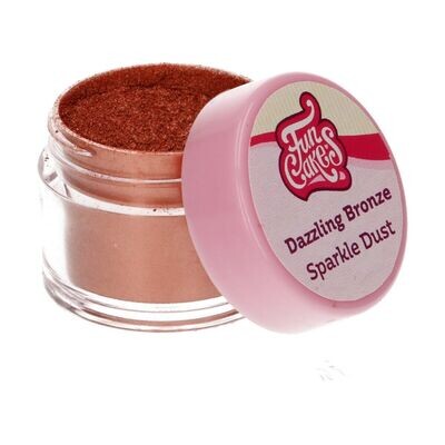 FunCakes Edible Dust -SPARKLE -DAZZLING BRONZE - Βρώσιμη Σκόνη - Λαμπερό Μπρονζέ