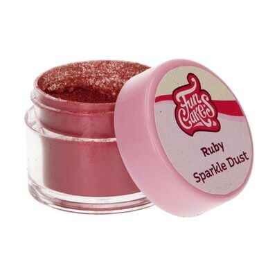 FunCakes Edible Dust -SPARKLE -RUBY - Βρώσιμη Σκόνη - Λαμπερό Κόκκινο Ρουμπινί