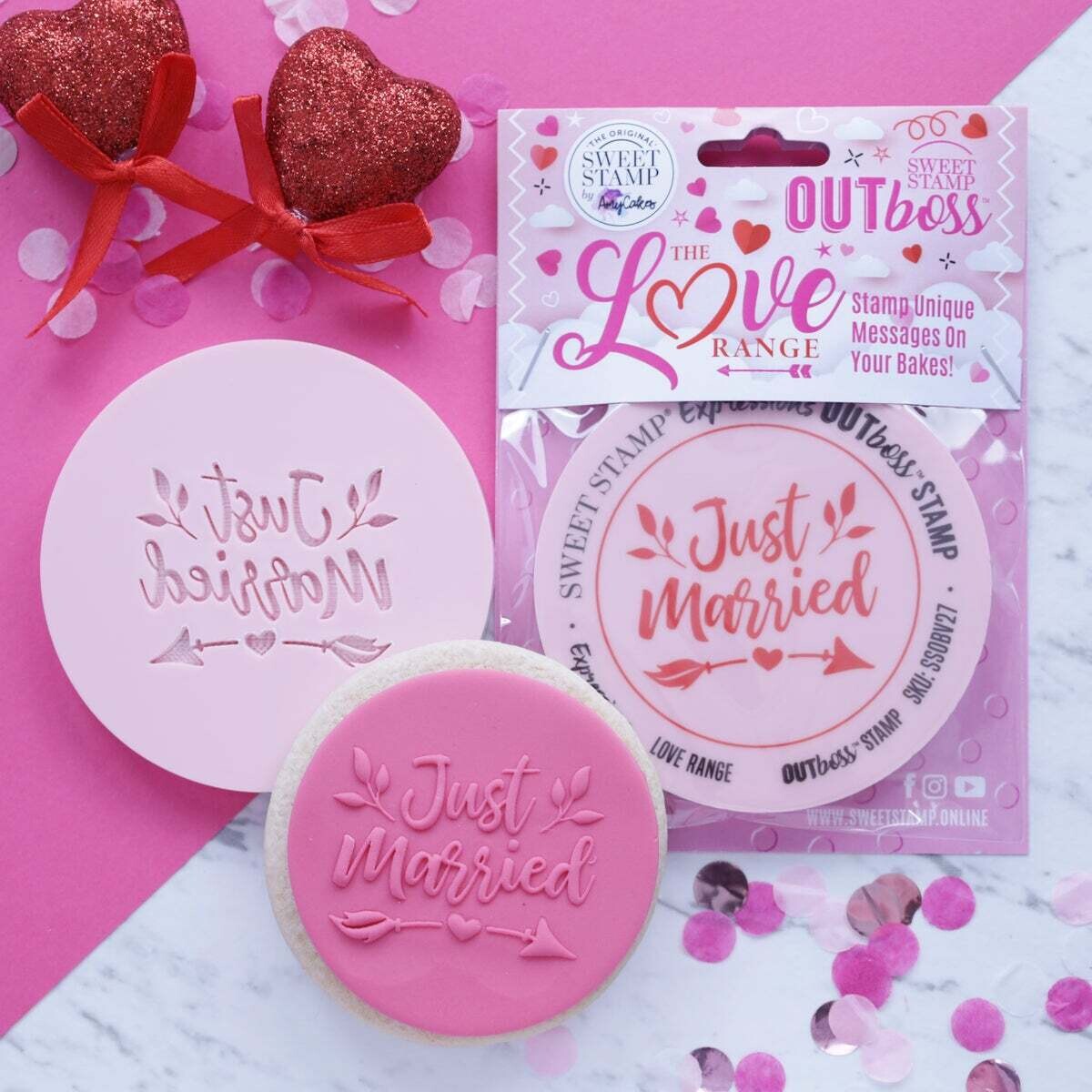 Sweet Stamp -OUTboss Expressions -JUST MARRIED - Σφραγίδα