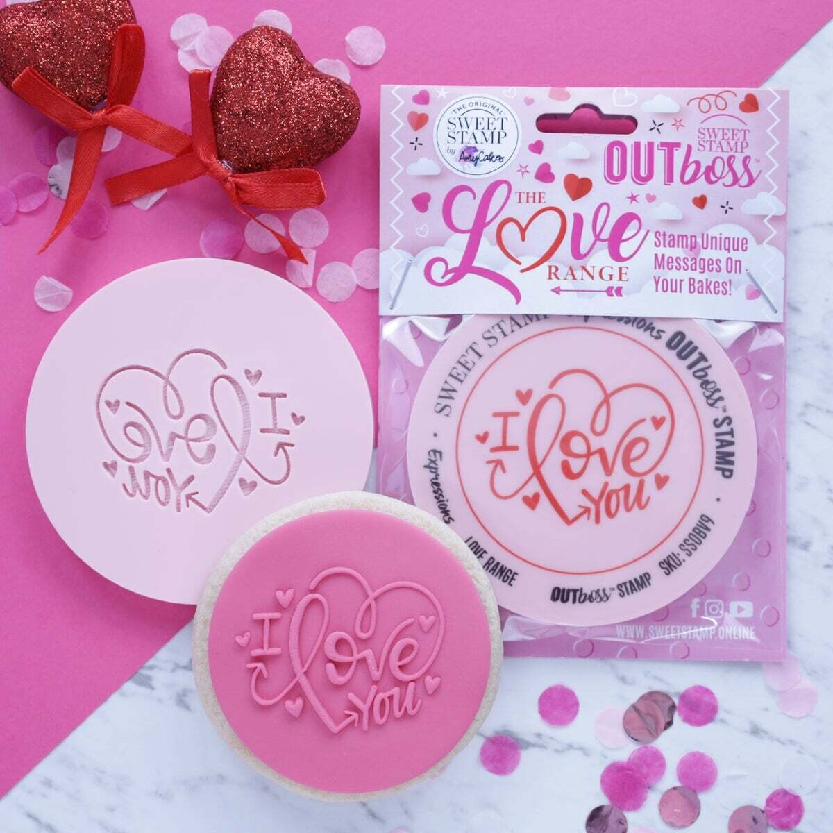 Sweet Stamp -OUTboss Expressions -'I LOVE YOU' HEART - Σφραγίδα