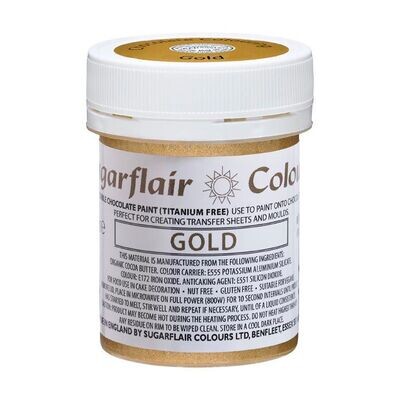 Sugarflair Chocolate PAINT -METALLIC GOLD 35g - Χρώμα Σοκολάτας Χρυσό Μεταλλικό