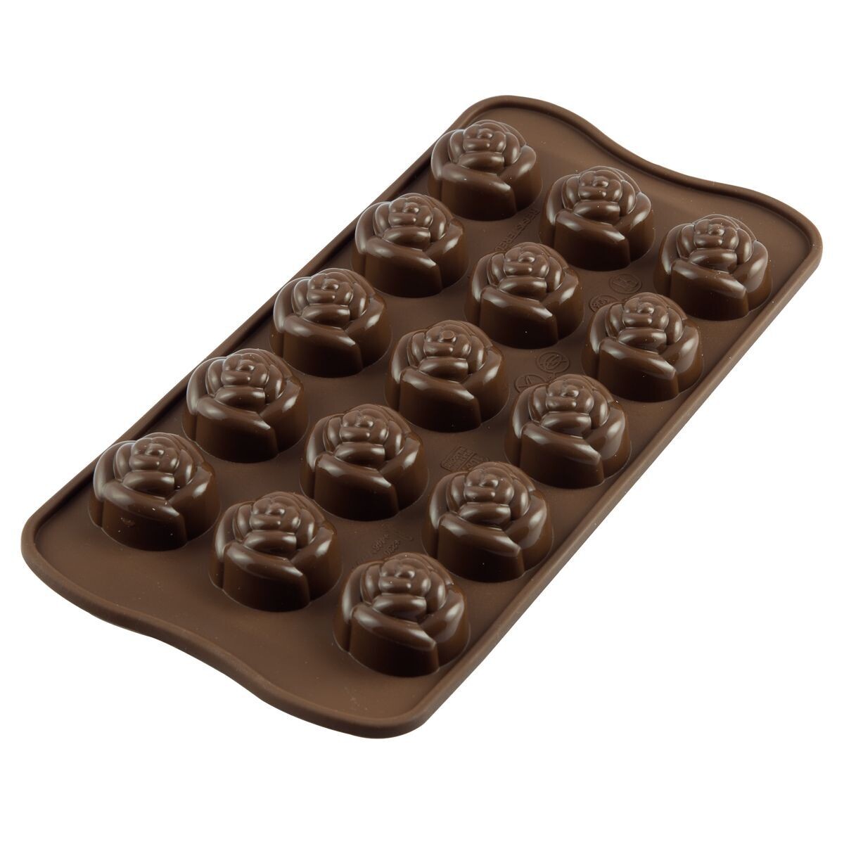 Silikomart Chocolate Mould -ROSES - Καλούπι Σιλικόνης για 15 σοκολατένια Τριαντάφυλλα