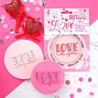 Sweet Stamp -OUTboss Expressions -&#39;LOVE you&#39; - Σφραγίδα