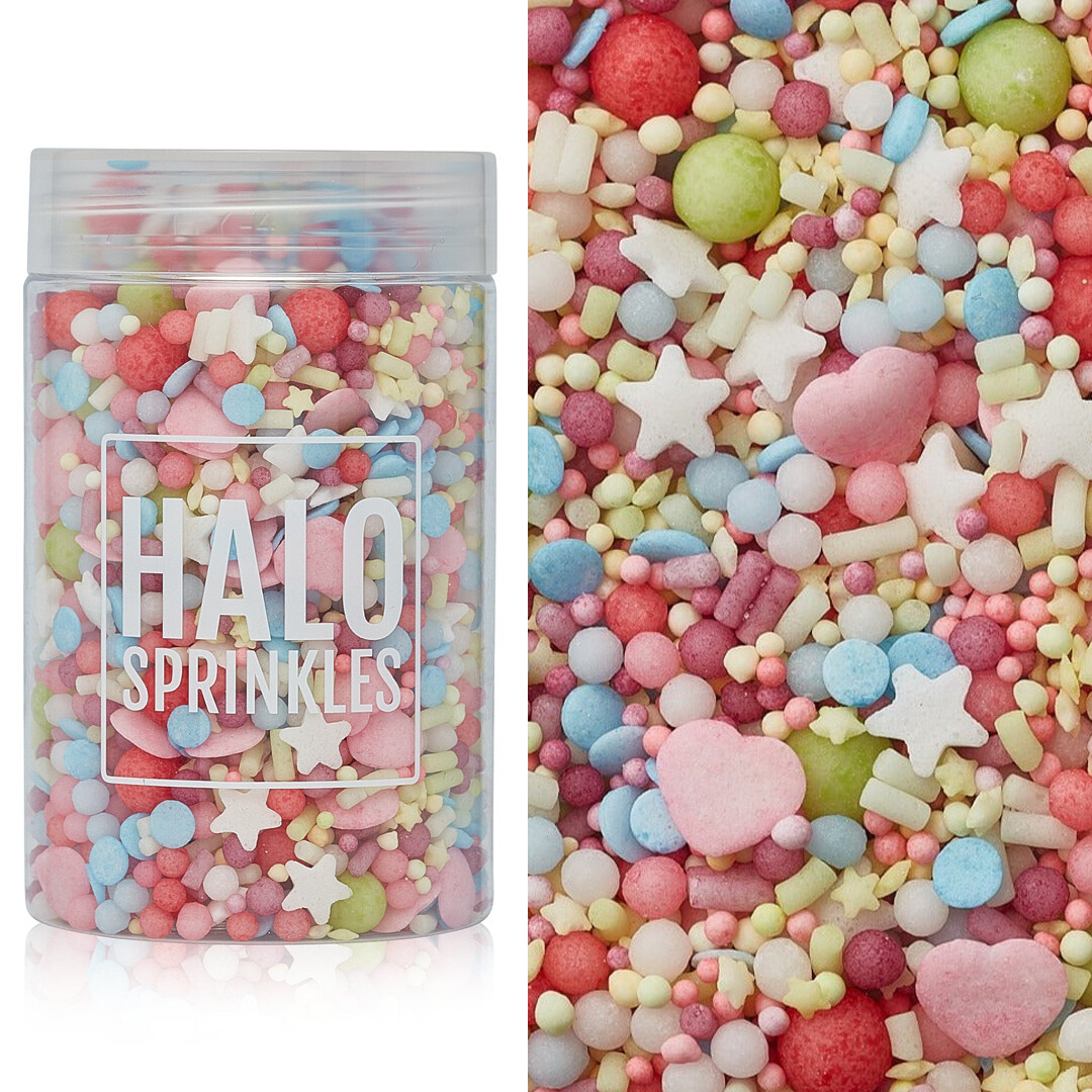 Halo Sprinkles MIX -TUTTI FRUITY -VEGAN 125γρ - Μείγμα Ζαχαρωτών σε Έντονες Αποχρώσεις