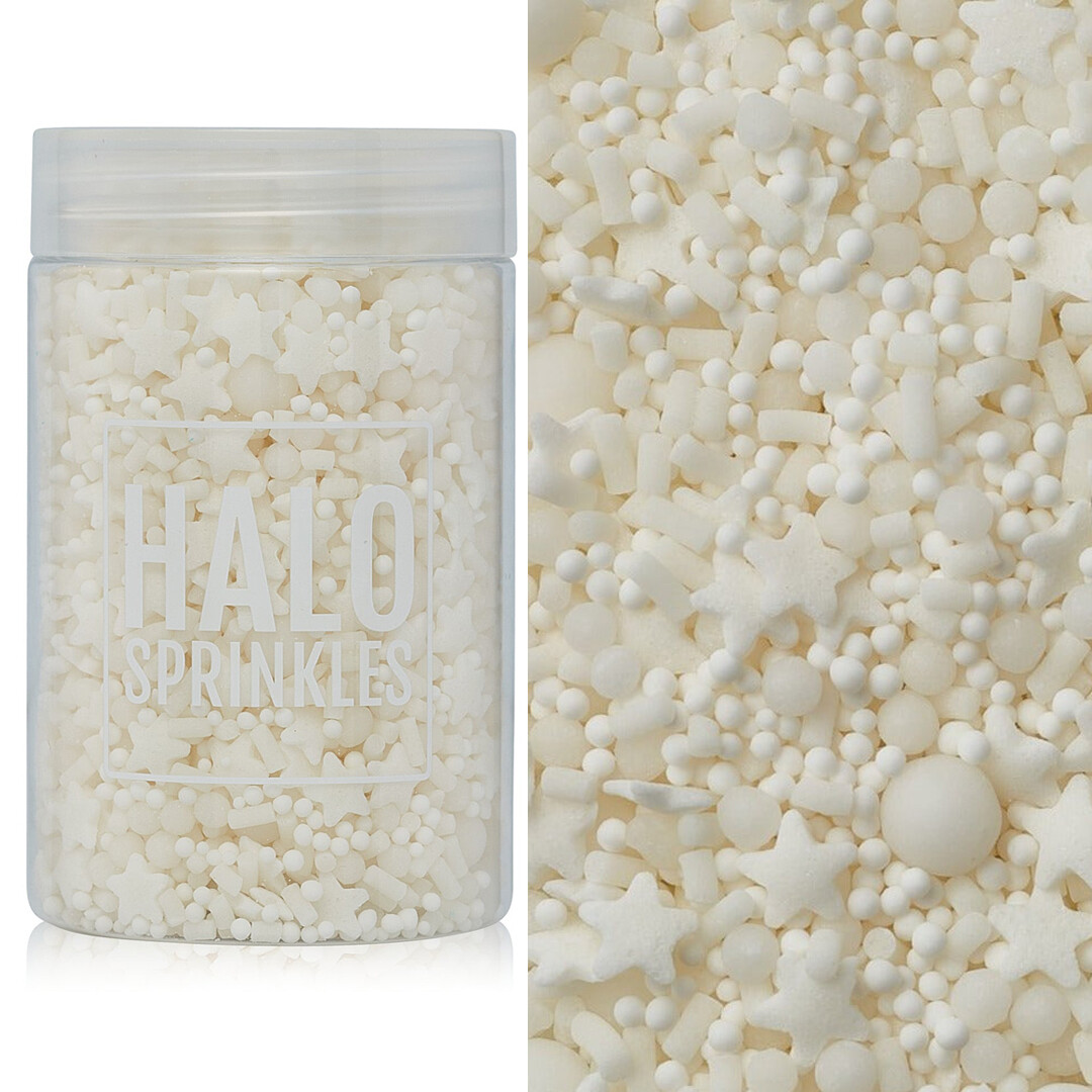 Halo Sprinkles MIX -WHITE MAGIC -VEGAN 125γρ - Μείγμα Ζαχαρωτών Λευκό