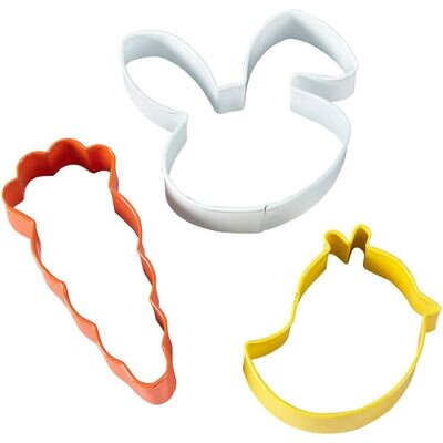 Wilton Easter Whimsical Cookie Cutter -CARROT, BUNNY, CHICK  -Σετ 3τεμ Κουπ πατ με Πασχαλινό Θέμα