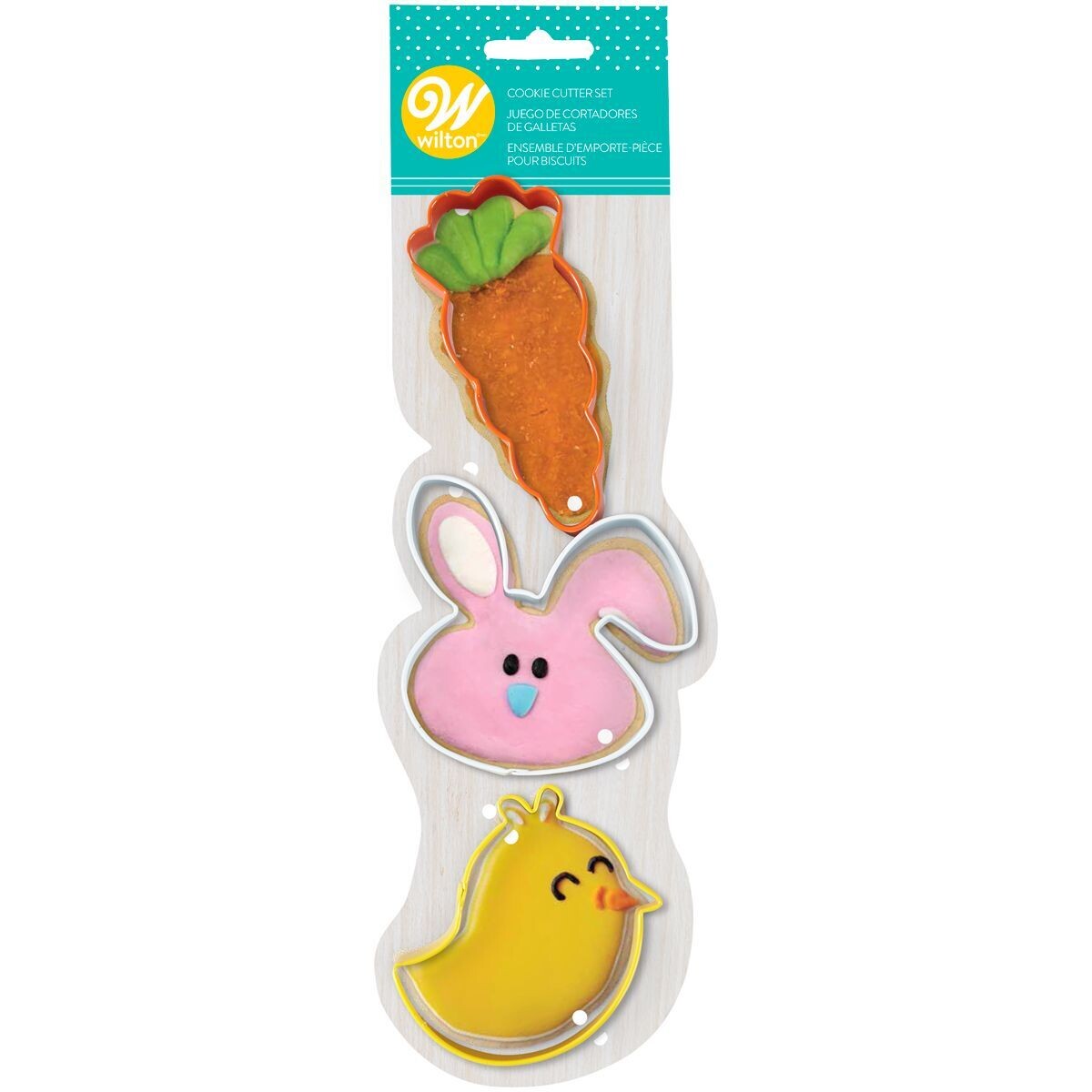 Wilton Easter Whimsical Cookie Cutter -CARROT, BUNNY, CHICK  -Σετ 3τεμ Κουπ πατ με Πασχαλινό Θέμα