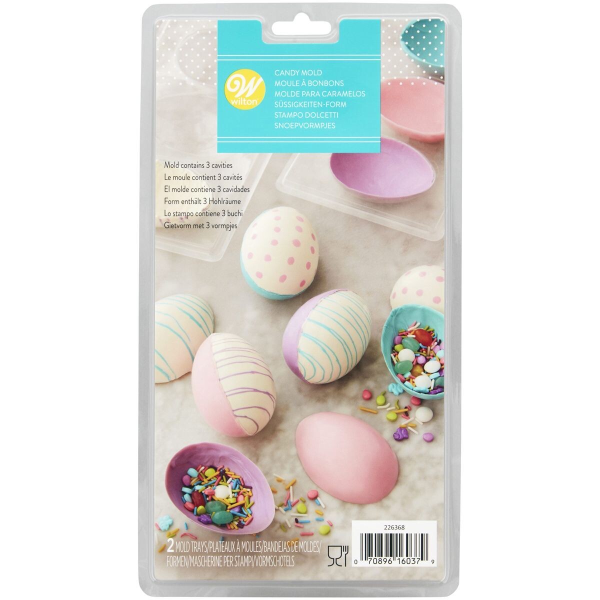 Wilton Candy Mould -3D EASTER EGGS - Πλαστικό Καλούπι για 3 Αυγά
