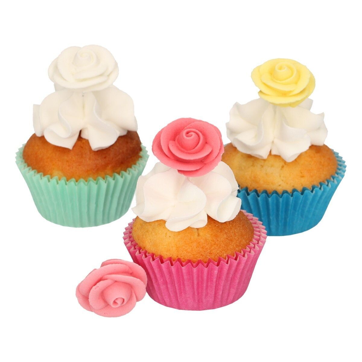 FunCakes Sugar Decorations -ROSES 8 τμχ - Βρώσιμα Ζαχαρωτά Τριαντάφυλλα