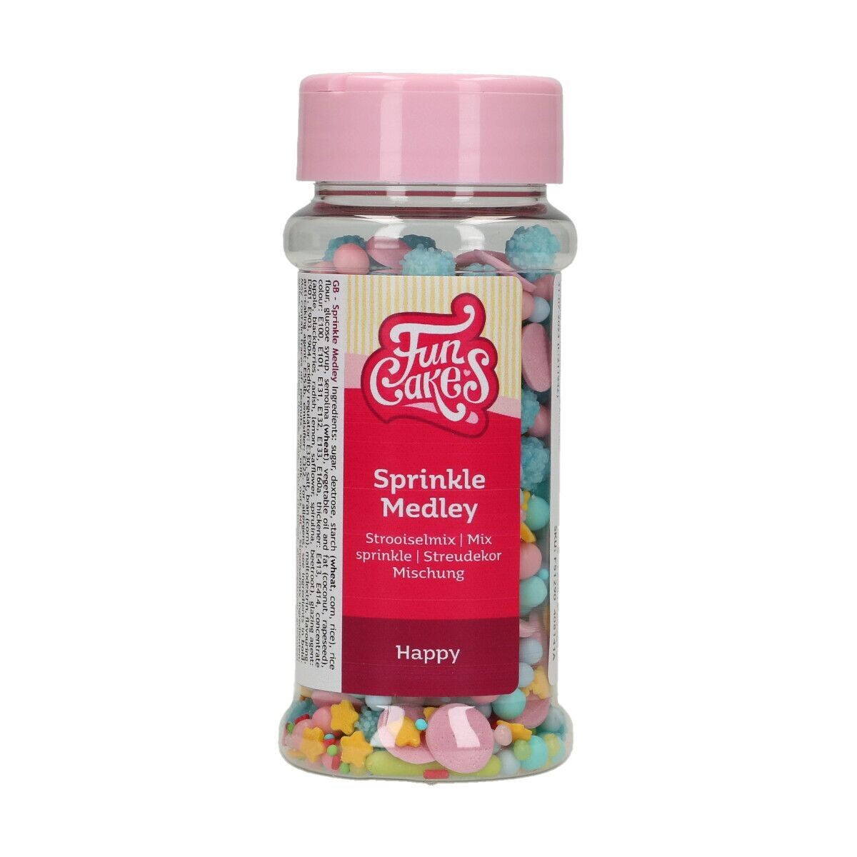 FunCakes Sprinkle Mix 65γρ -HAPPY -Μείγμα  Ζαχαρωτών σε Παστέλ Αποχρώσεις