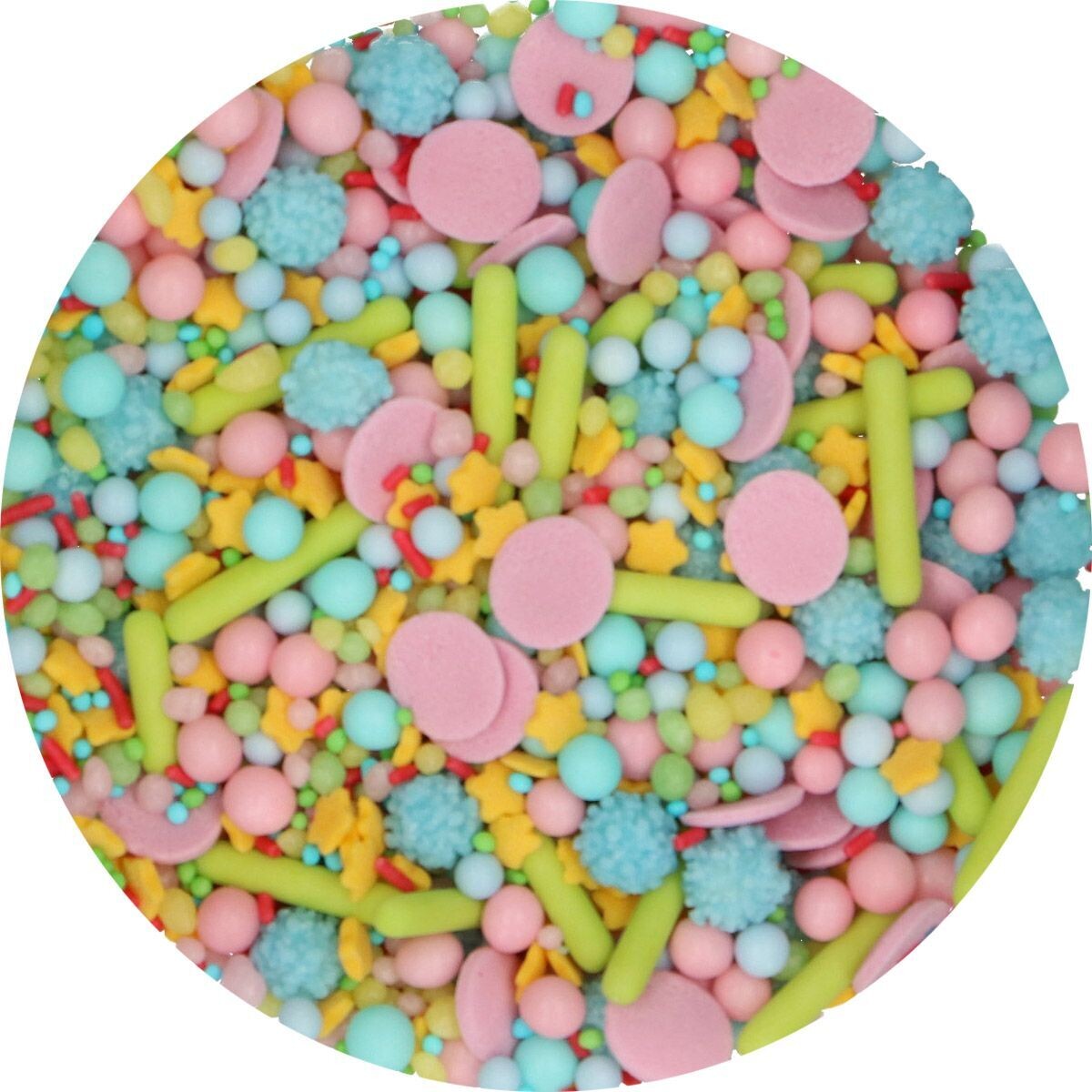 FunCakes Sprinkle Mix 65γρ -HAPPY -Μείγμα  Ζαχαρωτών σε Παστέλ Αποχρώσεις