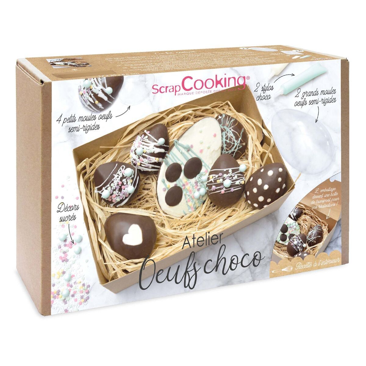 ζ24 04 SALE!!! ScrapCooking Chocolate Egg Workshop Σετ 10τμχ - Σετ κατασκευής σοκολατένιων πασχαλινών αυγών