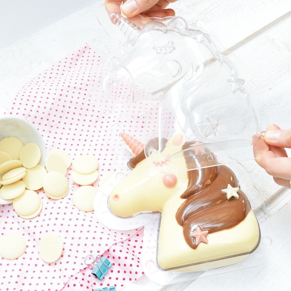 SALE!!! Scrapcooking 3D Chocolate Mould Unicorn - Πλαστικό Καλούπι για Σοκολατένιο Αυγό Κεφάλι Μονόκερου