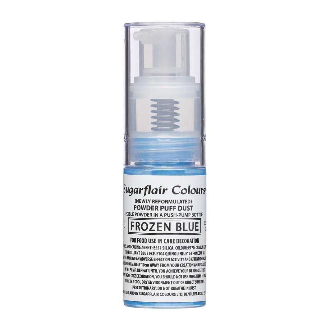 Sugarflair Powder Puff Dust Pump Spray -FROZEN BLUE 30ml - Βρώσιμη σκόνη σε σπρέι Γαλάζια  ∞∞∞