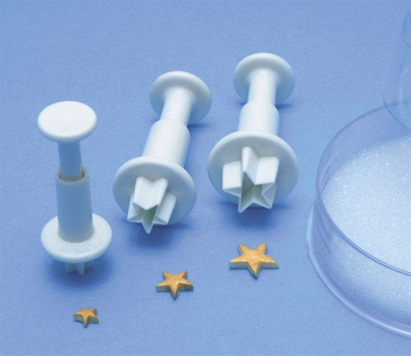 PME Geometric Plunger Cutters -Set of 3 -MINI STARS -Σετ 3τεμ Κουπ πατ με Εκβολέα Αστεράκια
