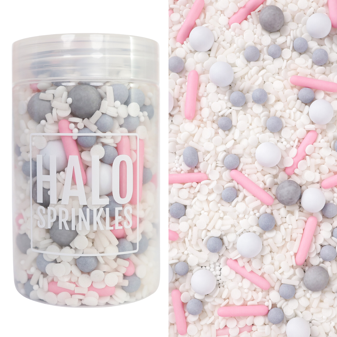 Halo Sprinkles MIX -ELEPHANT BREATH 125γρ - Μείγμα ζαχαρωτών σε Ροζ, Λευκές και Γκρι Αποχρώσεις